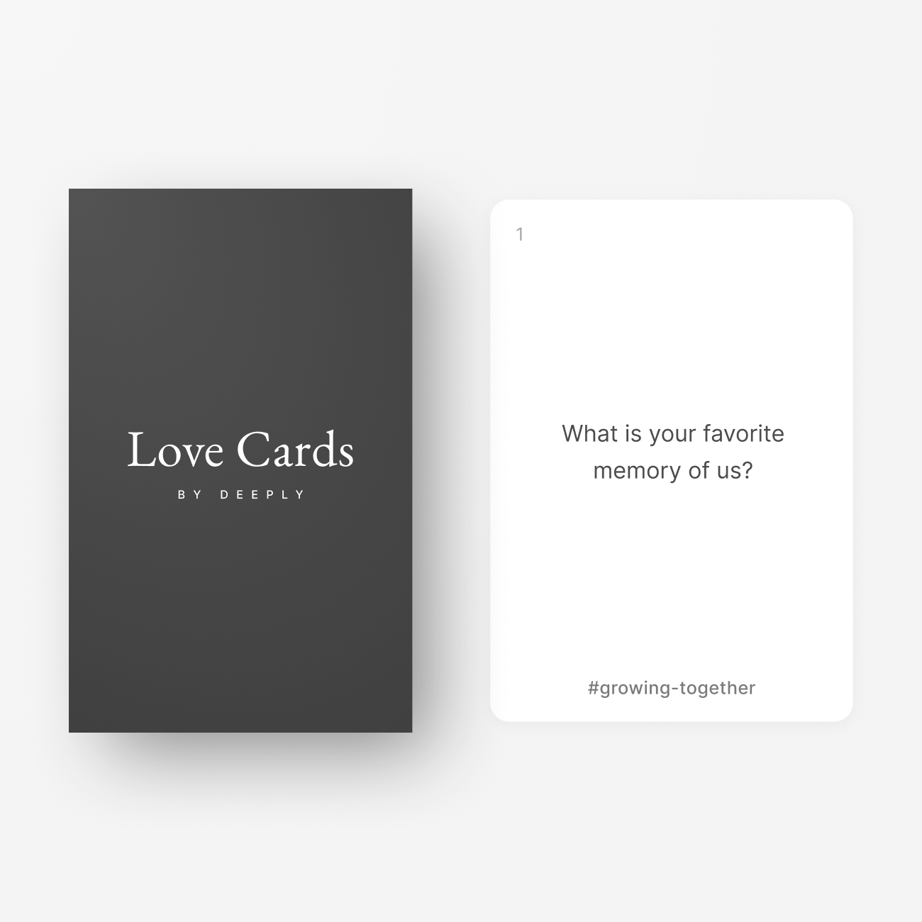 Love Cards - Conversation Card Game For Couples (Cover and Card)